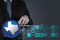 information technology concepts - with Texas icon